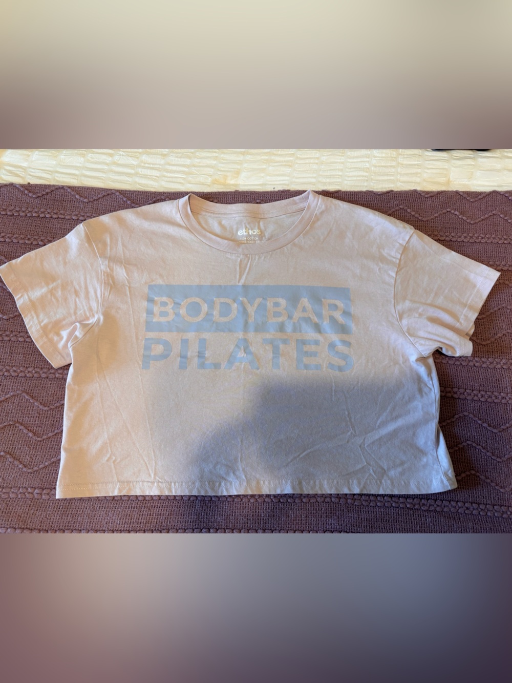 Bodybar Pilates Pink Crop Tee by etica